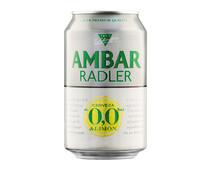 Cerveza (0,0% alcohol) con sabor a limón AMBAR RADLER lata de 33 cl. - Alcampo