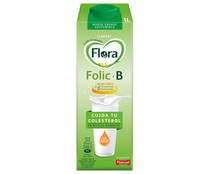 Preparado lácteo desnatado, con ácido fólico y 6 vitaminas, que ayuda a controlar el colesterol FLORA Folic B ligera 1 l.