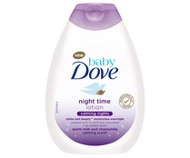 Loción con leche hidratante y manzanilla con acción calmante y relajante DOVE Baby noches tranquilas 400 ml.