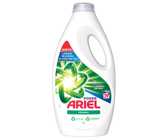 Detergente líquido Original ARIEL 29 lav 1,595 l. Detergente líquido Original ARIEL 29 lav 1,595 l.