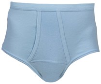 Calzoncillo con bragueta abierta ABANDERADO 985, color celeste, talla 48.
