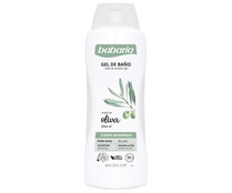 Gel para baño o ducha con aceite de oliva, para pieles secas BABARIA Cream sensations 600 ml.