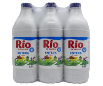 Leche entera de vaca, de origen gallego RÍO 6 x 1.5 l.