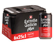 Cervezas especiales Mini ESTRELLA GALICIA ESPECIAL pack 6 uds. x 25 cl. 