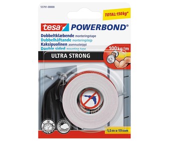 Tesa Powerbond Ultra fuerte cinta de cara 15m x 19mm strong. adesiva dupla face 1.5 19 1. 5mx19mm