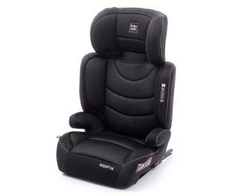 Silla de auto para grupos 2/3, color negro y gris, Jet Fix BABYAUTO.