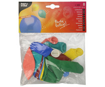 Pack de 8 globos grandes de colores, 32 centímetros, PAPSTAR.