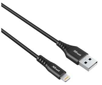 Cable USB a Lightning TRUST, longitud 1m. Cable USB a Lightning TRUST, longitud 1m.