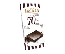 Chocolate negro 70 % cacao LACASA 100 g.