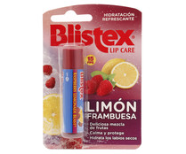 Protector labial con sabor a frambuesa y limonada dulce y SPF 15 BLISTEX. Protector labial con sabor a frambuesa y limonada dulce y SPF 15 BLISTEX.