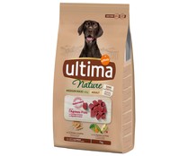 Comida para perro adulto sabor a cordero Medium-Maxi  ULTIMA NATURE bolsa 7 kilos.