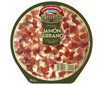 Pizza fresca de jamón serrano cocida al horno de piedra CASA TARRADELLAS 390 g.