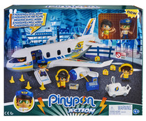 Conjunto de juego avión con 2 figuras incluidas, PINYPON ACTION. Conjunto de juego avión con 2 figuras incluidas, PINYPON ACTION.