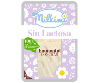 Queso lonchas Emmental sin lactosa MILKIMI 100 g. Queso lonchas Emmental sin lactosa MILKIMI 100 g.