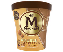 Tarrina de helado sabor a galleta con nueces de Pecán y caramelo con un toque de canela MAGNUM Double 440 ml.