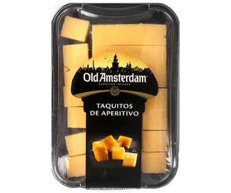 Queso cortado viejo en tacos OLD AMSTERDAM 150 g. Queso cortado viejo en tacos OLD AMSTERDAM 150 g.