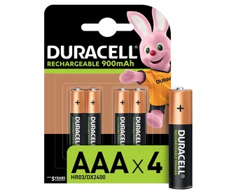 Duracell Pilas Recargables durdllr03p4b hr03 aaa 800 mah 4 pcs pack de nimh lr3 900 staycharged 4pcs 900mah lr03 850mah 1.2 12v