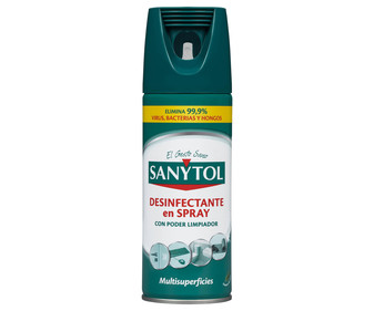 Desinfectante multisuperficies eficaz virus y bacterias, SANYTOL 400 ml. Desinfectante multisuperficies eficaz virus y bacterias, SANYTOL 400 ml.