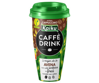 Bebida de cappucino de avena con café arábica de Brasil y cacao KAIKU 230 ml. Bebida de cappucino de avena con café arábica de Brasil y cacao KAIKU 230 ml.