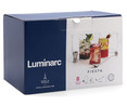 Set de 6 vasos para combinados, cuchara y vaso medidor, LUMINARC Fiesta.