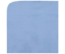 Sábana bajera ajustable para cama de 90cm. y 200cm. de largo, color azul, 48%  algodón, ACTUEL.