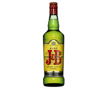 Whisky blended destilado, mezclado y embotellado en Escocia J&B botella 1 l. Whisky blended destilado, mezclado y embotellado en Escocia J&B botella 1 l.