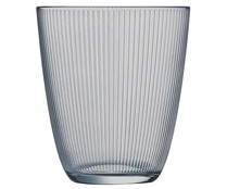 Vaso alto de vidrio con 0,31 litros de capacidad, color gris, Concepto LUMINARC.