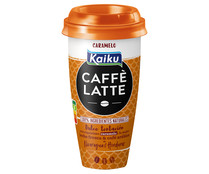 Bebida de café arábica de Nicaragua y Honduras con caramelo KAIKU Caffé latte 230 ml.