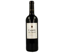 Vino tinto con denominación de origen Cataluña CONDE DE CARALT botella de 75 cl.