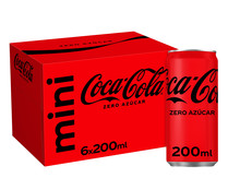 Refresco de cola COCA COLA ZERO MINI pack 6 uds. x 200 ml