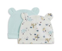 Lote de 2 gorros de algodón para bebé IN EXTENSO, talla única.