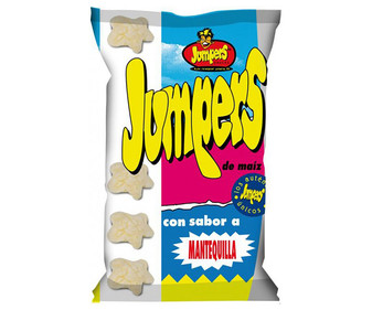 Aperitivo sabor mantequilla JUMPERS 90 g. Aperitivo sabor mantequilla JUMPERS 90 g.