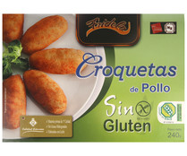 Croquetas de pollo elaboradas sin gluten FRIDELA 240 g.
