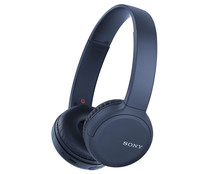 Auriculares tipo casco SONY WH-CH510, Bluetooth, control de volumen, conector USB Tipo C, color azul.