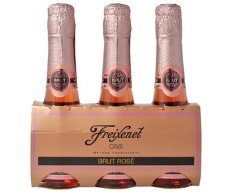 Cava brut rosado botella de 20 centilitros pack de 3 unidades Cava brut rosado botella de 20 centilitros pack de 3 unidades