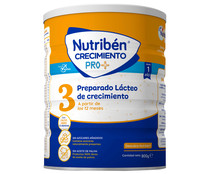 Preparado lácteo (3) de crecimiento a partir de 12 meses NUTRIBÉN Pro + 800 g.