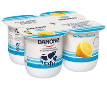 Yogur con sabor a limón, elaborado con leche fresca de vaca DANONE 4 x 120 g.