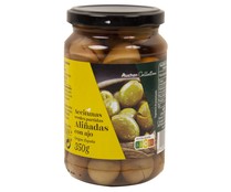 Aceitunas Aloreñas aliñadas con ajo partidas ALCAMPO GOURMET 200 g.