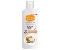 Gel de baño o ducha hidratante, con aceite de coco NATURAL HONEY Sensorial care 650 ml.