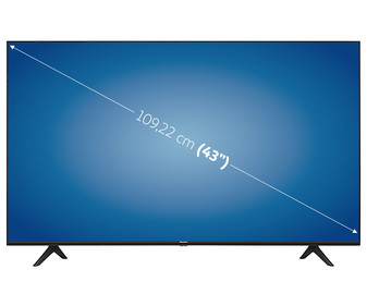 Televisión 109,22 cm (43") LED HISENSE 43A7100F 4K, HDR, SMART TV, WIFI, TDT T2, USB reproductor, 3HDMI, 1500HZ.