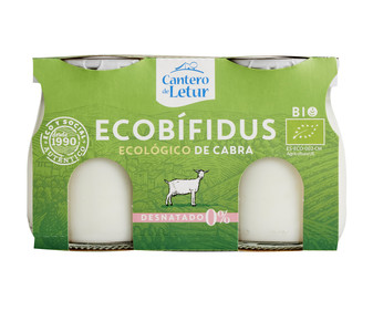 Yogur de cabra con bífidus desnatado ecológico CANTERO DE LETUR 2 uds x.125 g. Yogur de cabra con bífidus desnatado ecológico CANTERO DE LETUR 2 uds x.125 g.