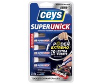 Pack de 3 pegamentos instantáneos CEYS UltraUnick Gel, aplicación pincel, 3x1grs.