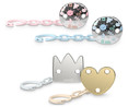 Broche pinza metalizado de chupetes para bebés +0 meses SUAVINEX.
