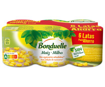 Maíz dulce sin azúcares añadidos BONDUELLE pack 6 uds. x 140 g.
