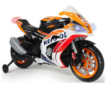Moto infantil con batería modelo Repsol Honda Competicion, batería de 12V y velocidad hasta 6km/h, INJUSA.