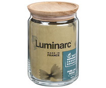 Tarro de vidrio con tapa de madera, 1 litro LUMINARC
