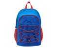 Mochila juvenil Neosport azul y rojo con 1 compartimento, bolsillos laterales y exterior, y gomas de sujección, 30x43x7cm YOUNGS ATTITUDE ALCAMPO.