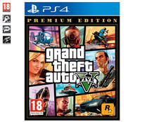 Gran Thef Auto V para Playstation 4, edición premium. Género: acción. PEGI: +18.
