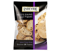 Mini tostadas de pan con higos, especial foie LABEYRIE 25 uds.