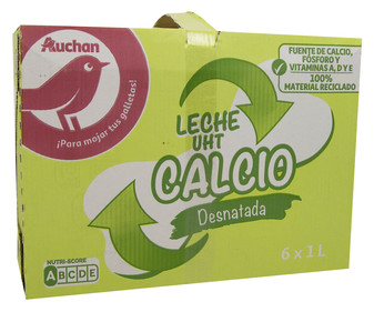 Leche desnatada de vaca, enriquecida con calcio PRODUCTO ALCAMPO 6 x 1 l. Leche desnatada de vaca, enriquecida con calcio PRODUCTO ALCAMPO 6 x 1 l.